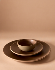 Nurture India Terracotta Brown Dinner Matte 3-Piece Set