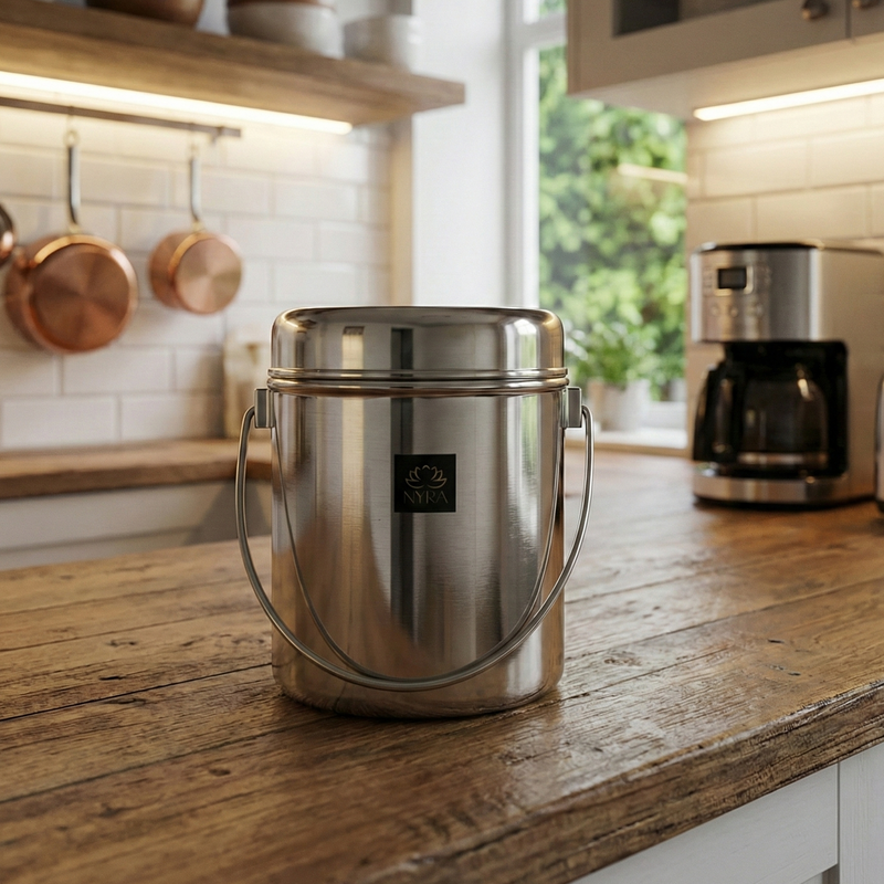 Stainless Steel Milk Pot with Lid (Dolchi/Barni) – Milk Pot