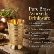 Pure Brass Peetal Designer Glass – Brass Drinking Glass