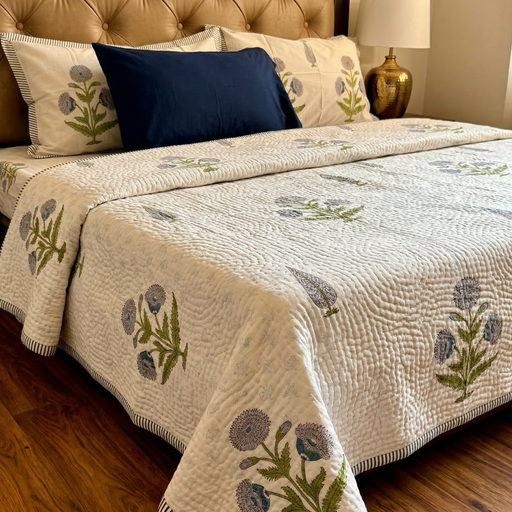 aenak-blue-dahlia-handblock-printed-reversible-quilted-bedcover-set