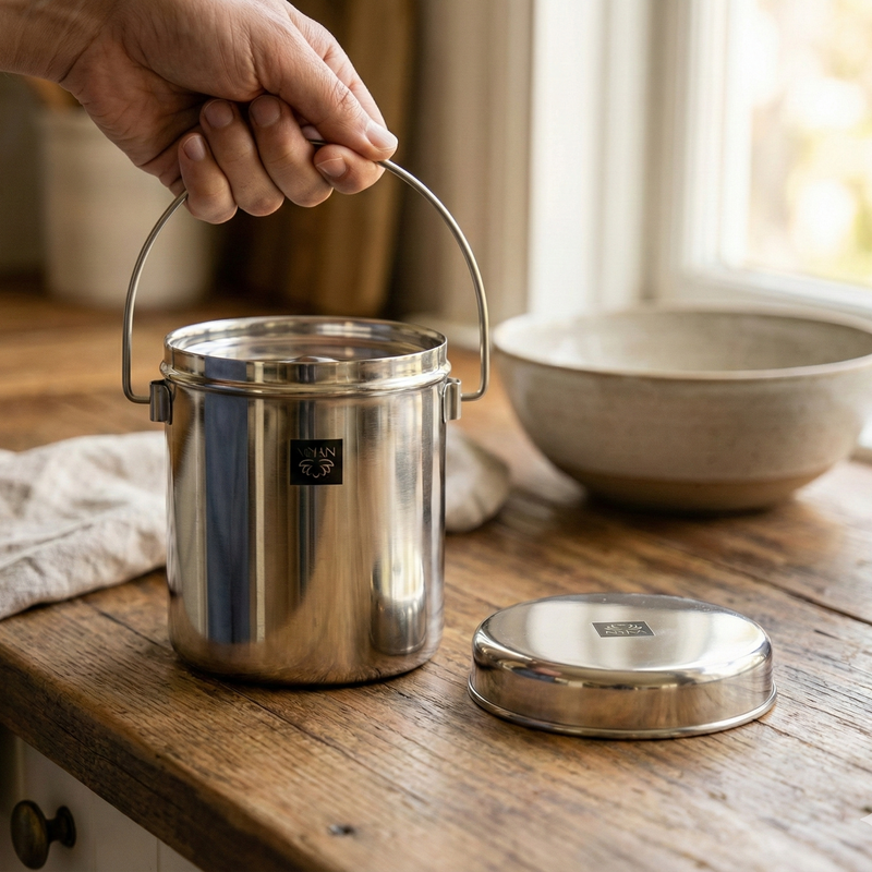 Stainless Steel Milk Pot with Lid (Dolchi/Barni) – Milk Pot