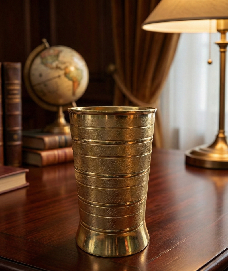Pure Brass Peetal Designer Glass – Brass Drinking Glass