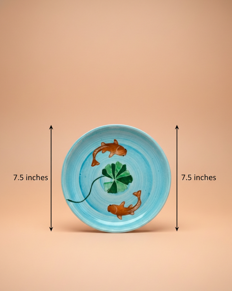 Nurture India Koi Fish Ceramic Breakfast 3-Piece Set
