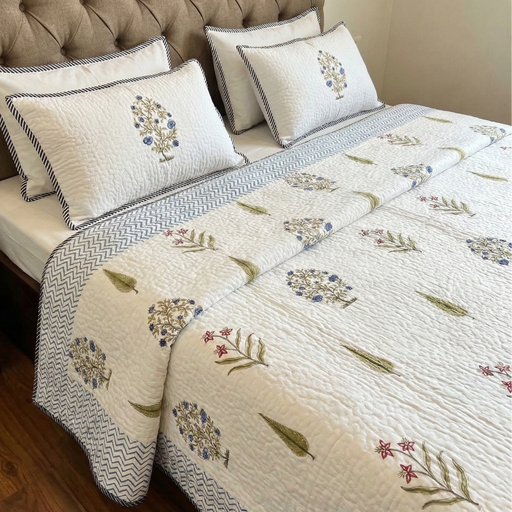 aenak-pink-blue-cypress-boota-handblock-reversible-quilted-cotton-bedcover-set-105x108
