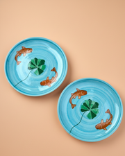 Nurture India Koi Ceramic Plate 7-Inch