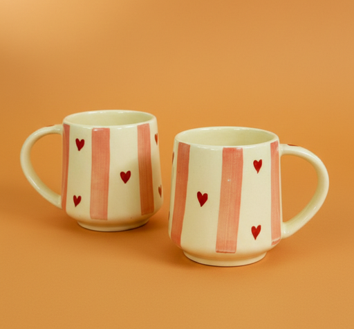 Nurture India Stripe Heart Out Mug