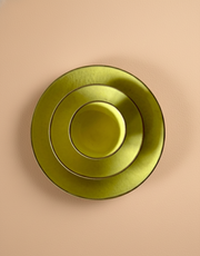 Nurture India Lemon Yellow Dinner Matte 3-Piece Set