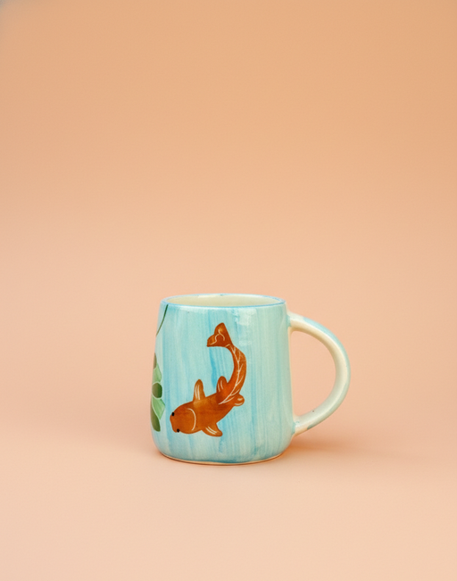Nurture India Koi Fish Ceramic Mug 10-oz