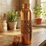 Pure Hammered Copper Water Bottle – Copper Water Bottle