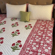 aenak-red-dahlia-gadd-handblock-bedsheet-quilt-combo-set