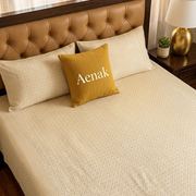 aenak-yellow-jaal-handblock-premium-cotton-bedsheet-set