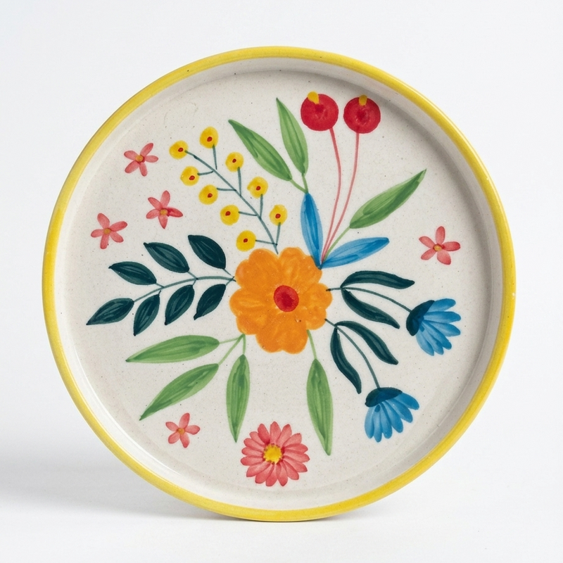 nurture-india-floral-extravaganza-ceramic-plates-8-inches