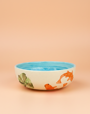 Nurture India Koi Fish Ceramic Bowl Large