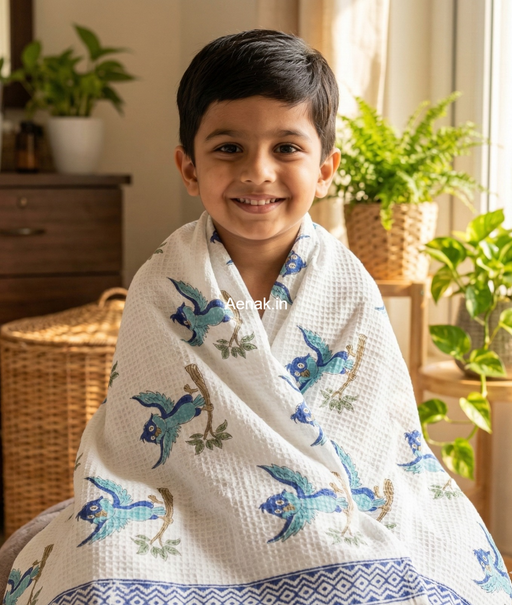 aenak-happy-sparrow-handblock-printed-waffle-cotton-bathing-towel