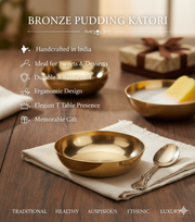 Pure Bronze Kansa Katori/Halwa Bowl/Pudding Plate – Serving Bowl
