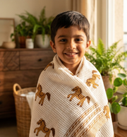 aenak-brown-horse-handblock-printed-waffle-cotton-bathing-towel