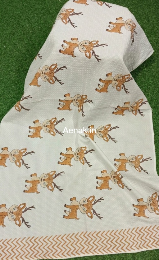 aenak-cute-deer-handblock-printed-waffle-cotton-bathing-towel