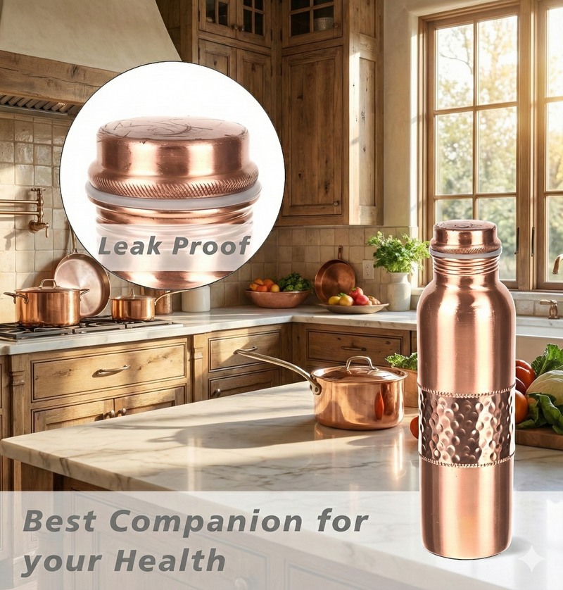 Pure Hammered Copper Water Bottle – Copper Water Bottle