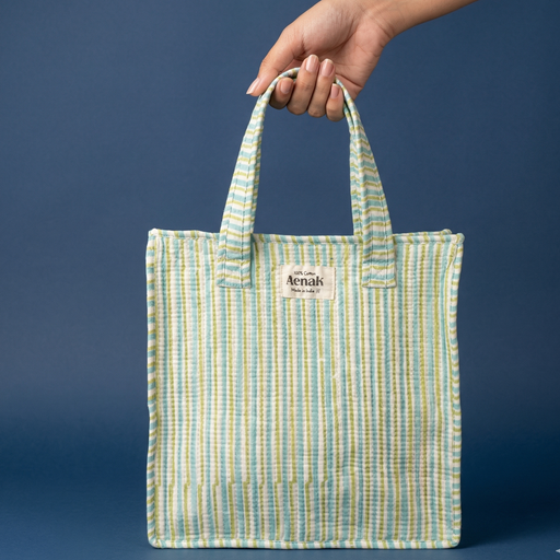 aenak-light-green-light-blue-striped-handblock-lunch-bag