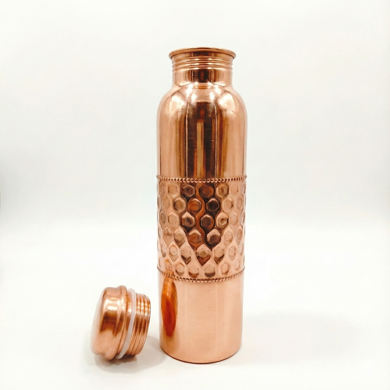 Pure Hammered Copper Water Bottle – Copper Water Bottle