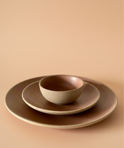 Nurture India Terracotta Brown Dinner Matte 3-Piece Set