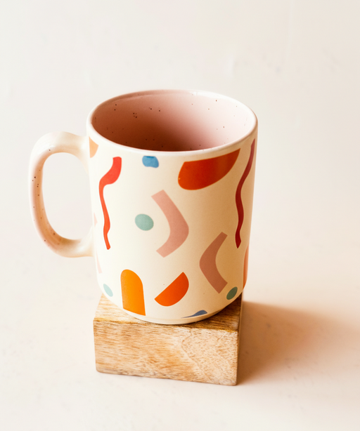 Nurture India Confetti Ceramic Stoneware Mug 14-oz