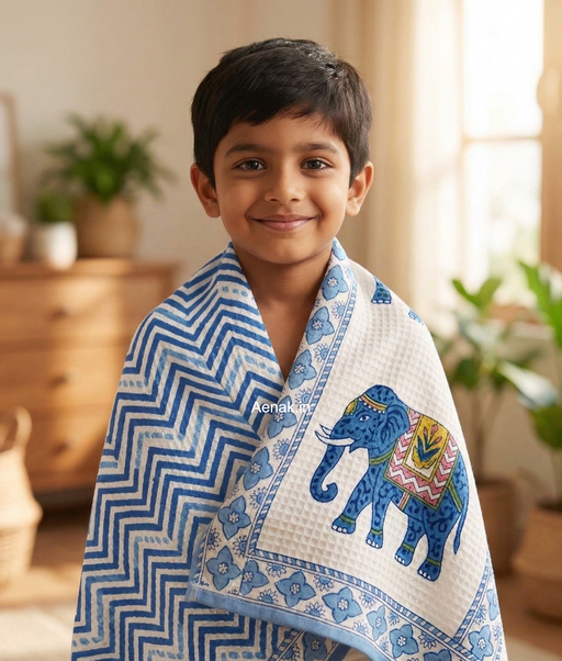 aenak-blue-chevron-handblock-printed-waffle-cotton-bathing-towel