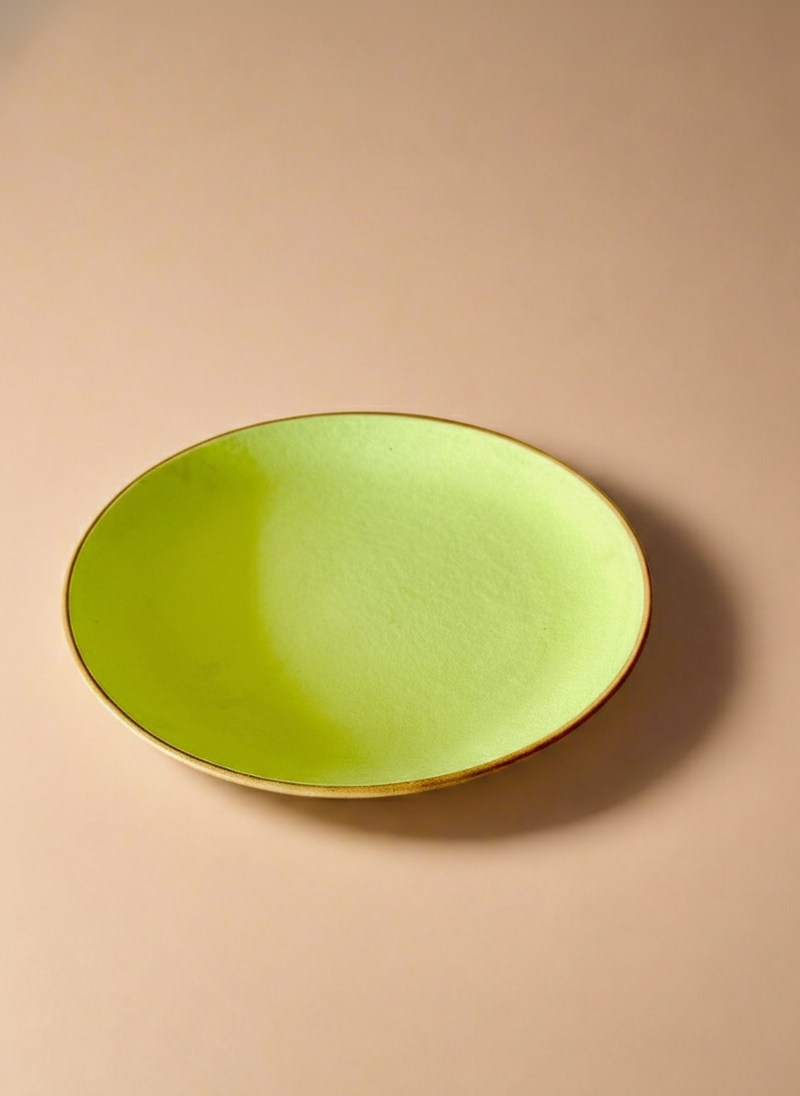 Nurture India Lime Green Dinner Plates 10-Inch