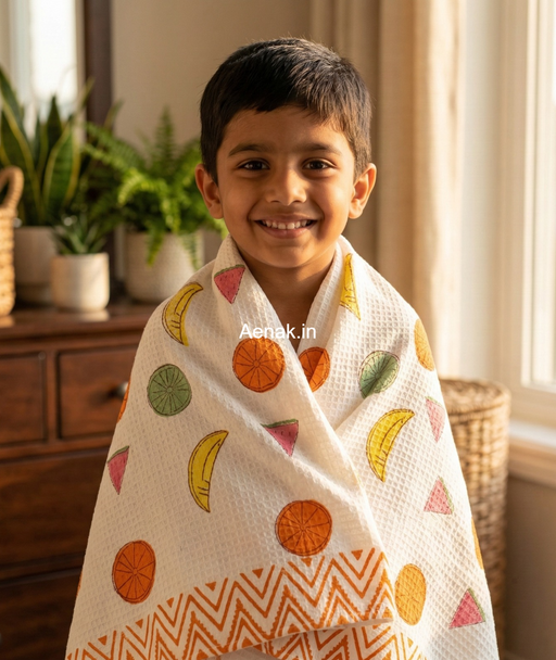 aenak-fresh-fruit-handblock-printed-waffle-cotton-bathing-towel