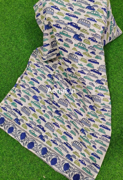 aenak-tiny-blue-cars-handblock-printed-waffle-cotton-bathing-towel