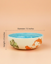 Nurture India Koi Fish Ceramic Breakfast 3-Piece Set