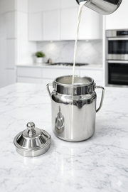 Stainless Steel Mini Oil Canister with Lid & Handle – Oil Storage Canister