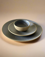 Nurture India Ocean Grey Dinner Matte 3-Piece Set