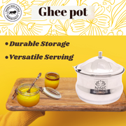 Stainless Steel Ghee Pot With Spoon – Cooking Spoon