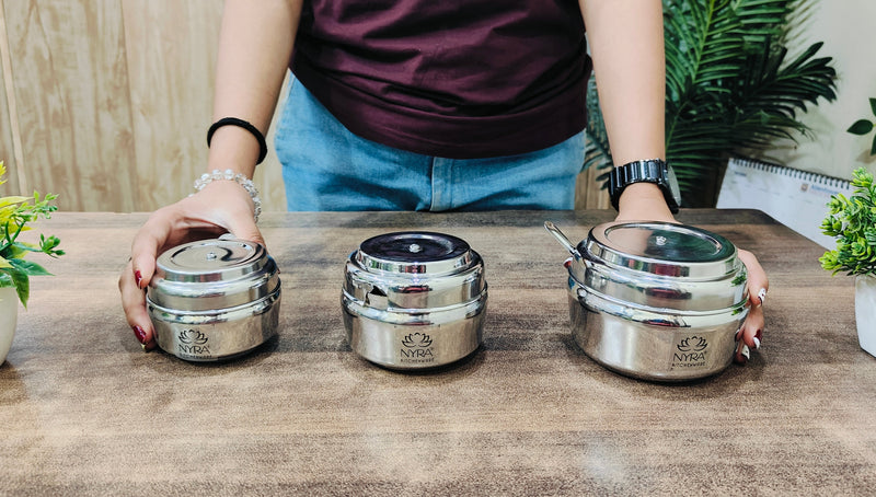 Stainless Steel Ghee Pot & Oil Container – Storage Container