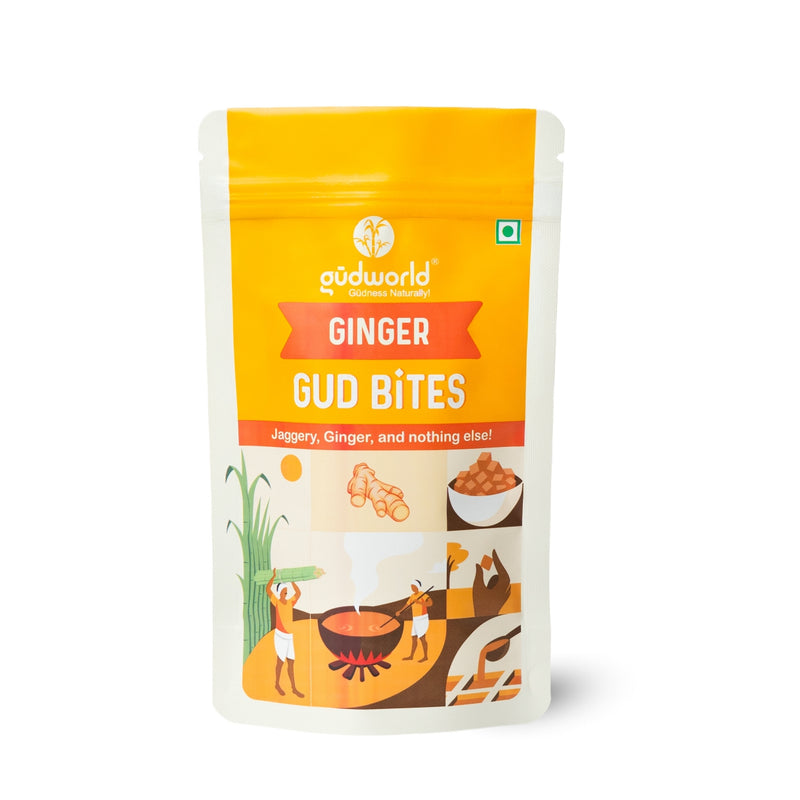 Ginger Jaggery Bites - Spiced Cane Sugar Candy