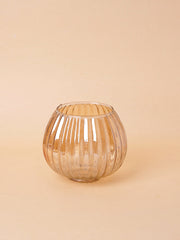 Nurture India Glass Lamp Metal Flower Platter