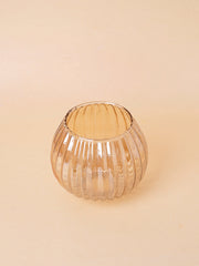 Nurture India Glass Lamp Metal Flower Platter