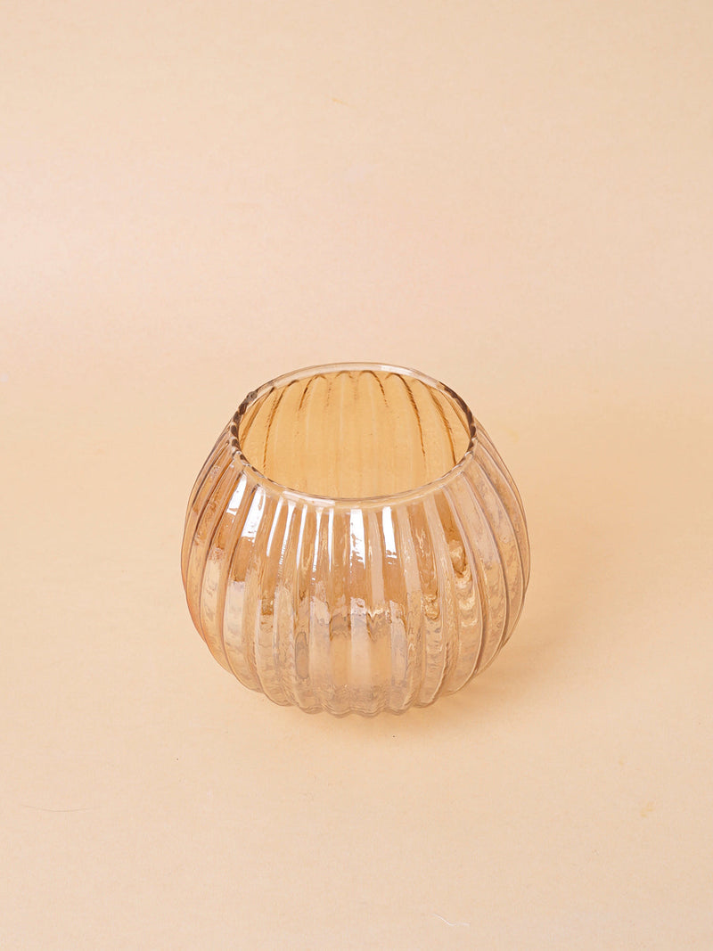 Nurture India Glass Lamp Metal Flower Platter