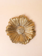 Nurture India Glass Lamp Metal Flower Platter