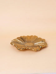 Nurture India Glass Lamp Metal Flower Platter