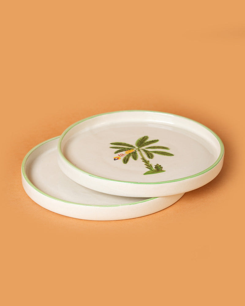 Nurture India Go Bananas Ceramic Plates 8-Inch