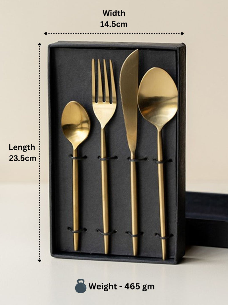 Nyra® 4-Pc Gold Stainless Steel Cutlery Set – Kitchenware