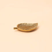 Nurture India Gold Beetle Leaf Inspired Decorative Plate