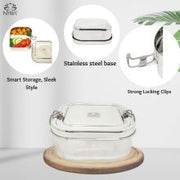 Stainless Steel Double Decker Lunch Box – Storage Container