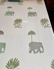 aenak-green-elephant-handblock-printed-premium-cotton-fitted-bedsheet-set