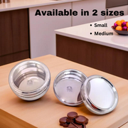 NYRA® Stainless Steel Sweet Box  – Storage Container