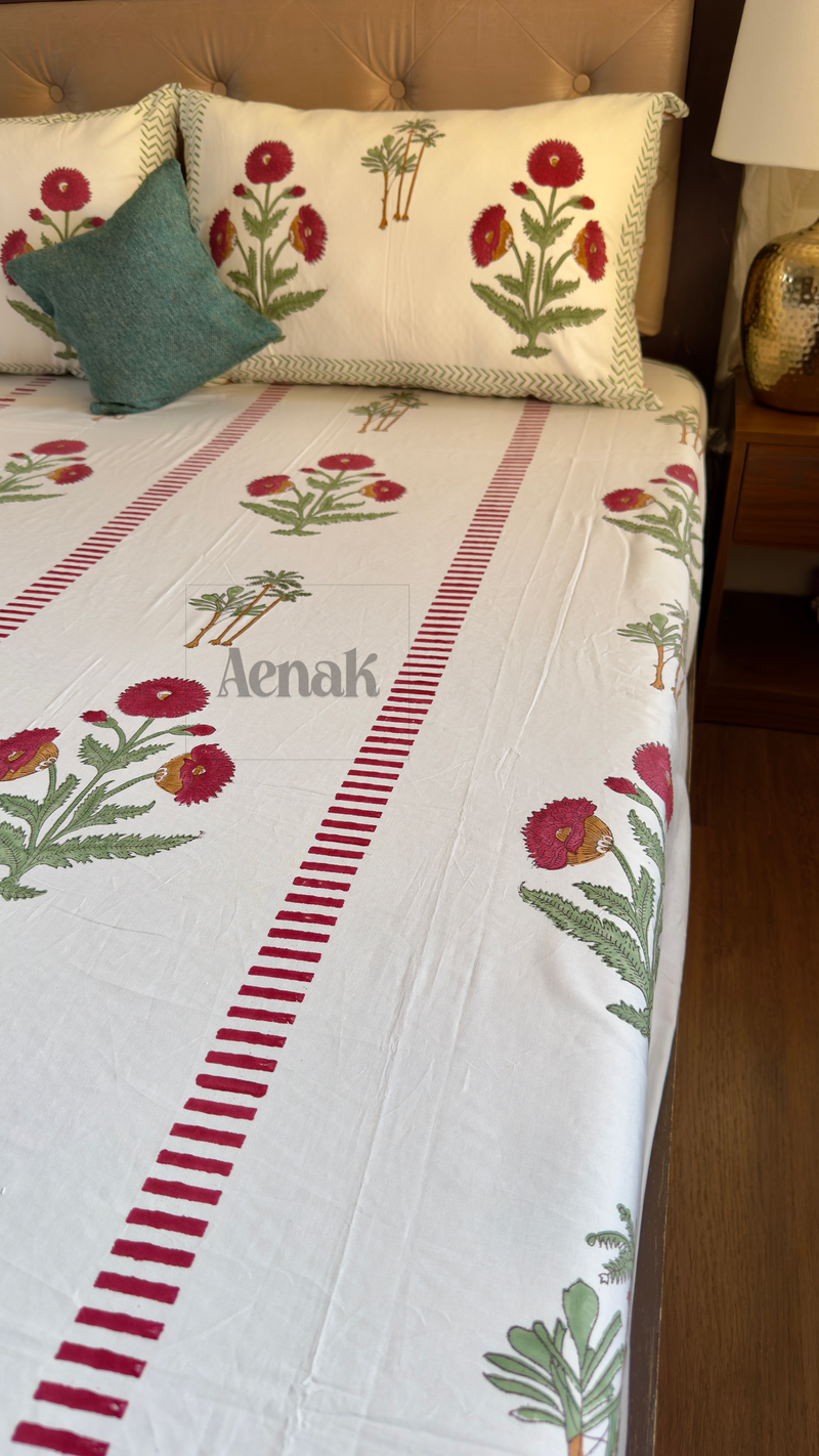 aenak-red-dahlia-floral-handblock-printed-premium-cotton-set-bedsheet