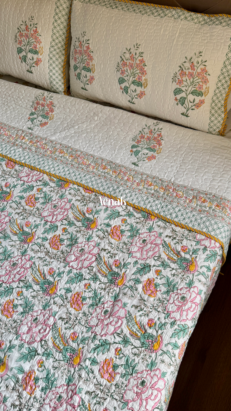 aenak-peach-anokhi-handblock-printed-reversible-quilted-bedcover-set