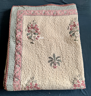 aenak-pink-floral-green-palm-handblock-printed-reversible-quilted-bedcover-set